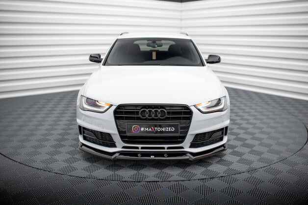 Frontlippe V.1 passend für Audi A4 Competition B8 FL schwarz Hochglanz