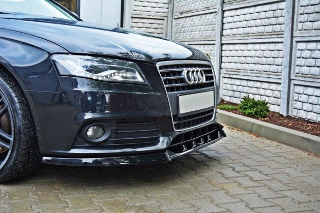 Frontlippe V.1 passend für Audi A4 Limousine / Avant B8 schwarz Hochglanz