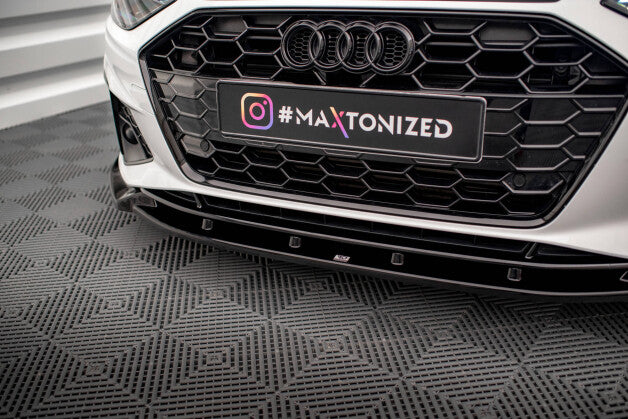 Frontlippe V.1 passend für Audi A4 S-Line / S4 B9 FL schwarz Hochglanz
