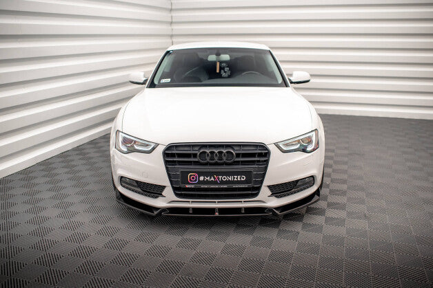 Frontlippe V.1 passend für Audi A5 Coupe / Sportback 8T FL schwarz Hochglanz