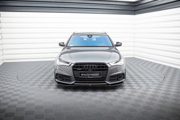 Frontlippe V.1 passend für Audi A6 / A6 C7 S-line/ S6 C7 FL schwarz Hochglanz