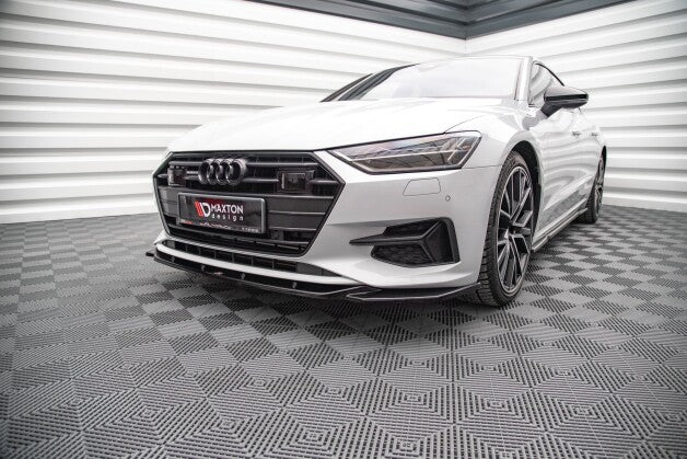 Frontlippe V.1 passend für Audi A7 C8 schwarz Hochglanz