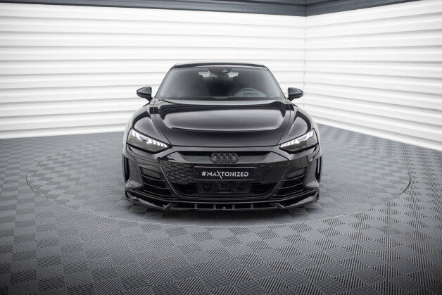 Frontlippe V.1 passend für Audi e-Tron GT / RS GT Mk1 schwarz Hochglanz