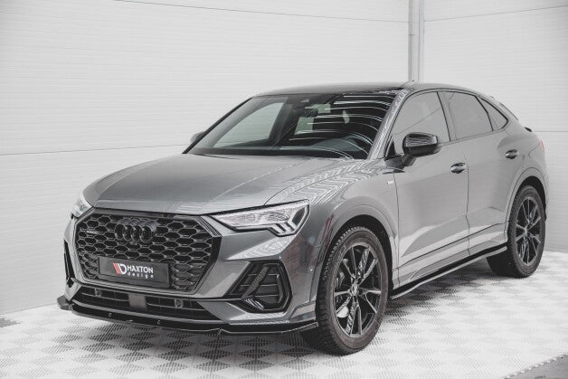 Frontlippe V.1 passend für Audi Q3 Sportback / SUV S-Line F3 schwarz Hochglanz