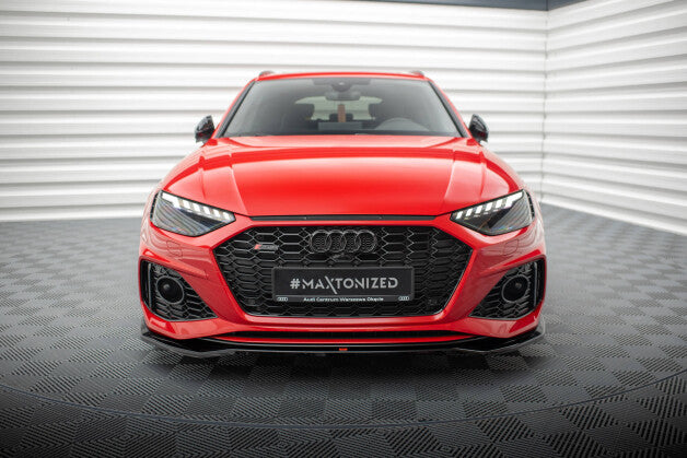 Frontlippe V.1 passend für Audi RS4 B9 FL schwarz Hochglanz