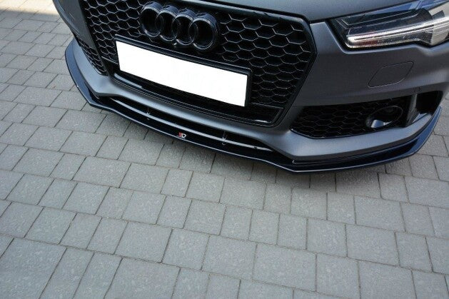 Frontlippe V.1 passend für Audi RS7 C7 schwarz Hochglanz