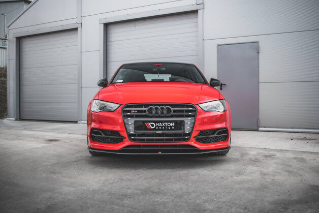Frontlippe V.1 passend für Audi S3 / A3 S-Line 8V Limousine / Cabrio schwarz Hochglanz