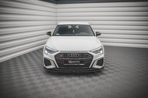 Frontlippe V.1 passend für Audi S3 / A3 S-Line 8Y schwarz Hochglanz