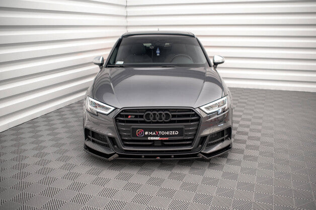 Frontlippe V.1 passend für Audi S3 / A3 S-Line Sportback 8V FL schwarz Hochglanz