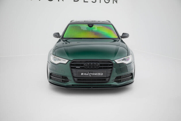 Frontlippe V.1 passend für Audi S6 / A6 S-Line C7 schwarz Hochglanz