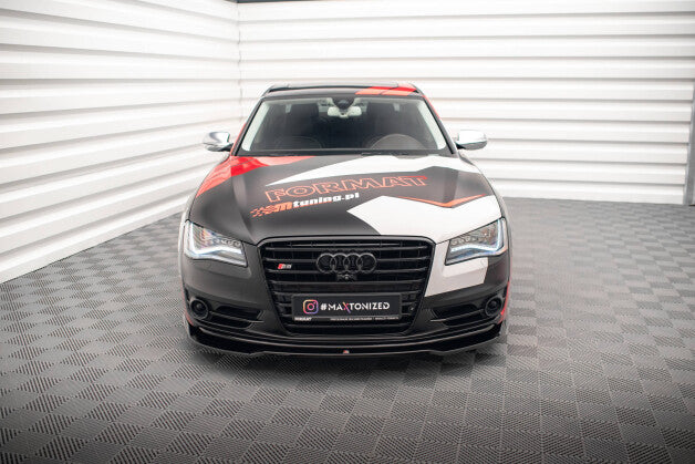 Frontlippe V.1 passend für Audi S8 D4 schwarz Hochglanz