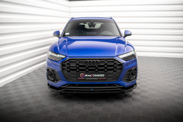Frontlippe V.1 passend für Audi SQ5 / Q5 S-Line SUV / Sportback Mk2 FL schwarz Hochglanz