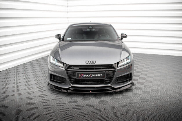Frontlippe V.1 passend für Audi TT S / S-Line 8S schwarz Hochglanz