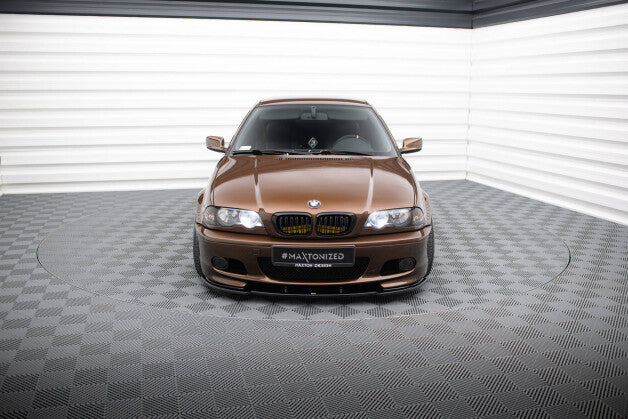 Frontlippe V.1 passend für BMW 3er E46 M Paket Coupe schwarz Hochglanz