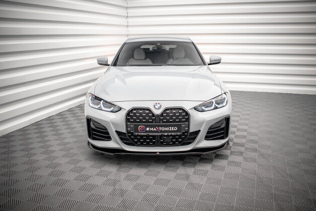 Frontlippe V.1 passend für BMW 4er / i4 Gran Coupe M-Paket / M440i G26 schwarz Hochglanz