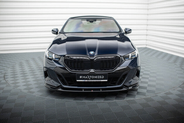 Frontlippe V.1 passend für BMW 5er / i5 M-Paket Limousine / Touring G60 / G61 schwarz Hochglanz