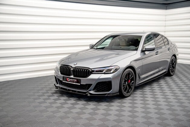 Frontlippe V.1 passend für BMW 5er M-Paket / M550i / M550d Limousine / Touring G30 / G31 FL schwarz Hochglanz