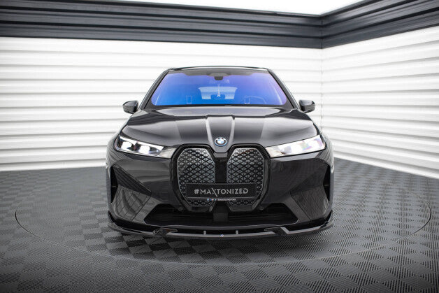 Frontlippe V.1 passend für BMW iX M-Paket i20 schwarz Hochglanz
