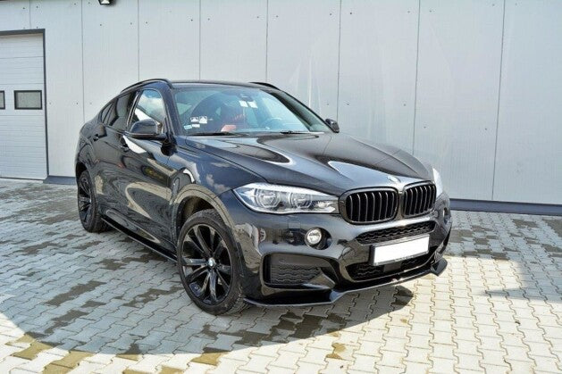 Frontlippe V.1 passend für BMW X6 F16 M Paket schwarz Hochglanz