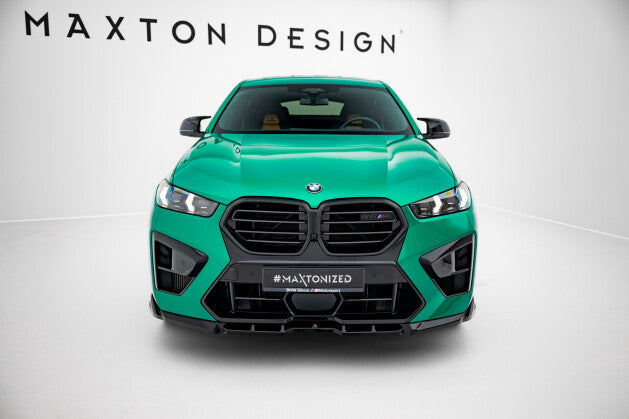 Frontlippe V.1 passend für BMW X6 M F96 FL schwarz Hochglanz