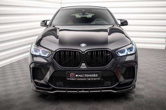Frontlippe V.1 passend für BMW X6 M F96 schwarz Hochglanz