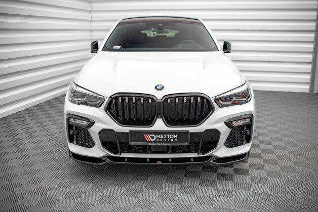 Frontlippe V.1 passend für BMW X6 M-Paket G06 schwarz Hochglanz