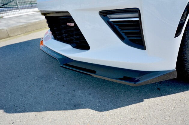 Frontlippe V.1 passend für Chevrolet Camaro 6TH-GEN. Phase-I 2SS Coupe schwarz Hochglanz