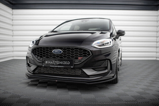 Frontlippe V.1 passend für Ford Fiesta ST / ST-line Mk8 FL schwarz Hochglanz