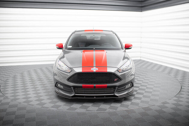 Frontlippe V.1 passend für Ford Focus ST Mk3 FL schwarz Hochglanz