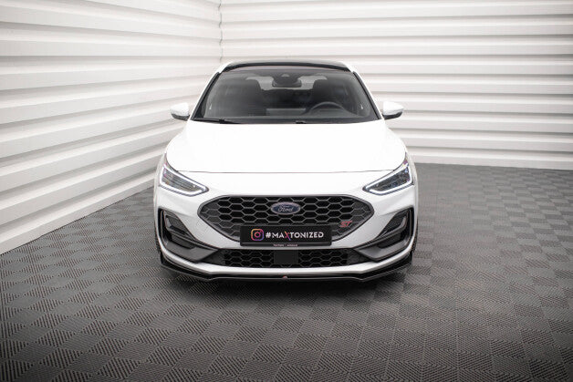 Frontlippe V.1 passend für Ford Focus ST / ST-Line Mk4 FL schwarz Hochglanz