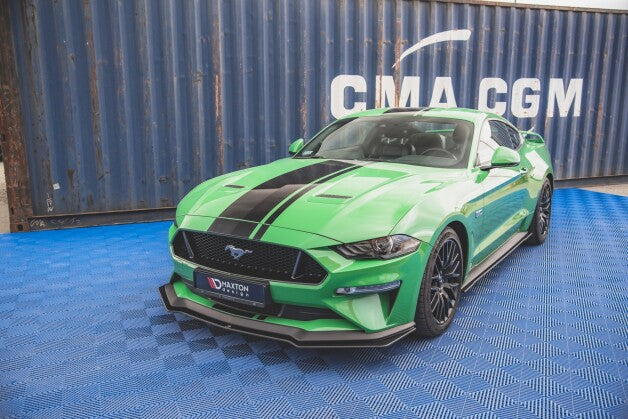 Frontlippe V.1 passend für Ford Mustang GT MK6 FL roter Kern