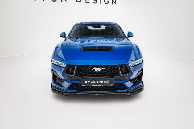 Frontlippe V.1 passend für Ford Mustang GT Mk7 schwarz Hochglanz