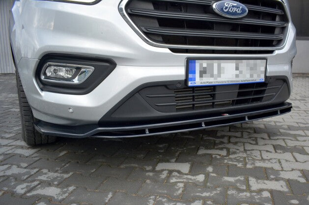 Frontlippe V.1 passend für Ford Transit Custom Mk1 FL / Tourneo Custom Mk1 FL schwarz Hochglanz