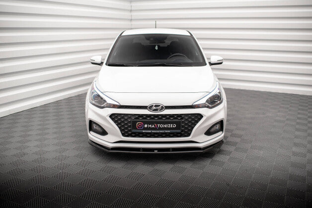 Frontlippe V.1 passend für Hyundai I20 Mk2 FL schwarz Hochglanz
