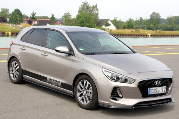 Frontlippe V.1 passend für Hyundai I30 MK3 Hatchback schwarz Hochglanz