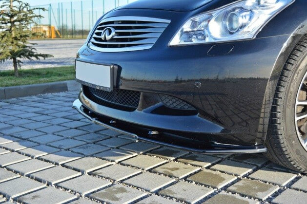 Frontlippe V.1 passend für Infiniti G37 Limousine schwarz Hochglanz
