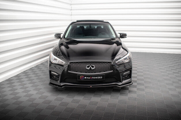 Frontlippe V.1 passend für Infiniti Q50 S Mk1 schwarz Hochglanz