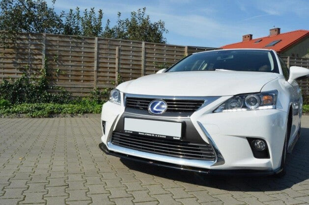 Frontlippe V.1 passend für Lexus CT Mk1 FL schwarz Hochglanz