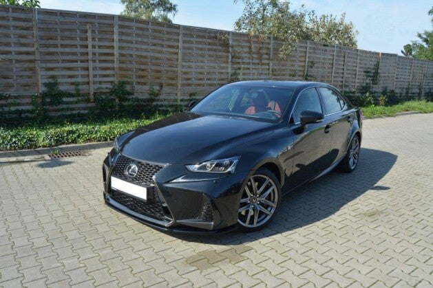 Frontlippe V.1 passend für Lexus IS Mk3 FL F-Sport schwarz Hochglanz