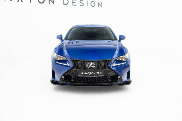 Frontlippe V.1 passend für Lexus RC Mk1 schwarz Hochglanz