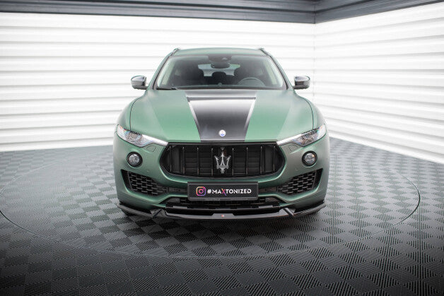 Frontlippe V.1 passend für Maserati Levante Mk1 schwarz Hochglanz
