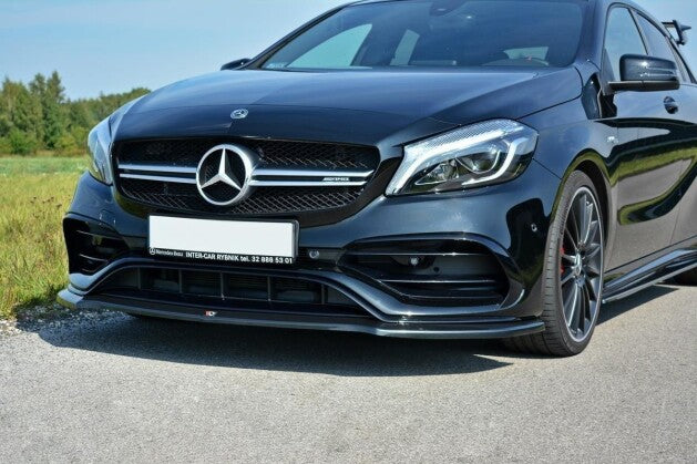 Frontlippe V.1 passend für Mercedes A W176 AMG FL schwarz Hochglanz