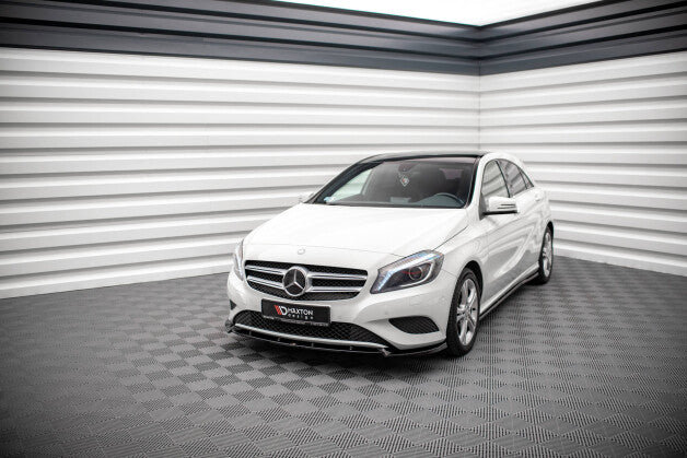 Frontlippe V.1 passend für Mercedes A W176 schwarz Hochglanz