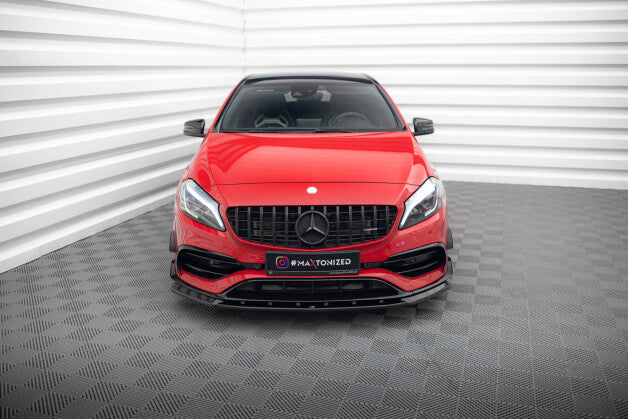 Frontlippe V.1 passend für Mercedes A45 Aero W176 FL schwarz Hochglanz