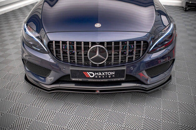 Frontlippe V.1 passend für Mercedes-AMG C 43 / AMG-Line W205 schwarz Hochglanz