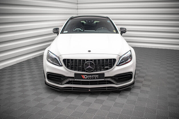 Frontlippe V.1 passend für Mercedes-AMG C63 Coupe AMG Aero Pack C205 FL schwarz Hochglanz