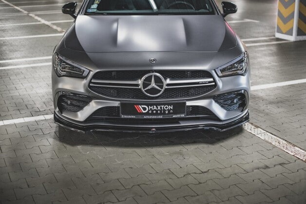 Frontlippe V.1 passend für Mercedes-AMG CLA 35 Aero C118 schwarz Hochglanz