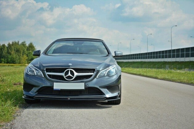 Frontlippe V.1 passend für Mercedes - Benz E Coupe / Cabrio C207 FL / A207 Facelit schwarz Hochglanz