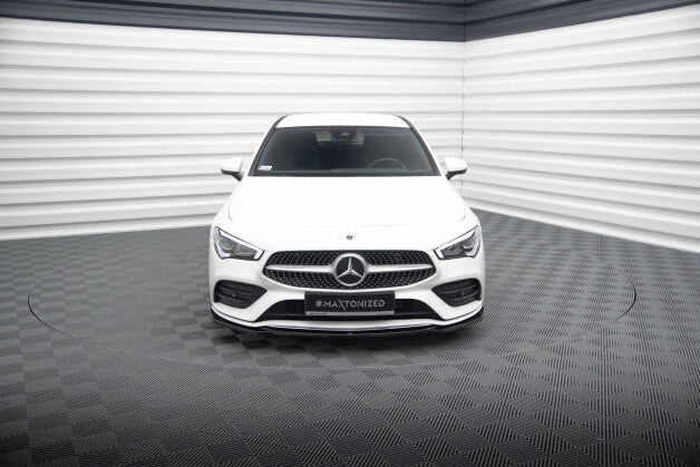 Frontlippe V.1 passend für Mercedes CLA A35 AMG / AMG-Line C118 schwarz Hochglanz