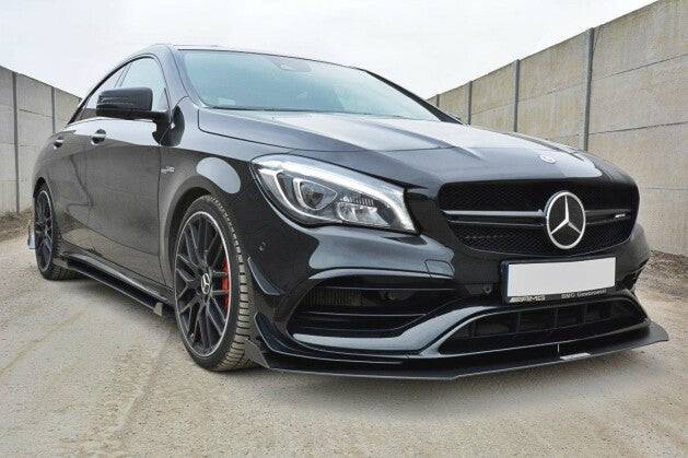 Frontlippe V.1 passend für Mercedes CLA A45 AMG C117 FL schwarz matt